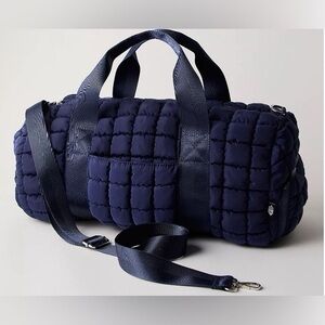 FP Movement by Free People Dark Blue Quilted Travel Bag
